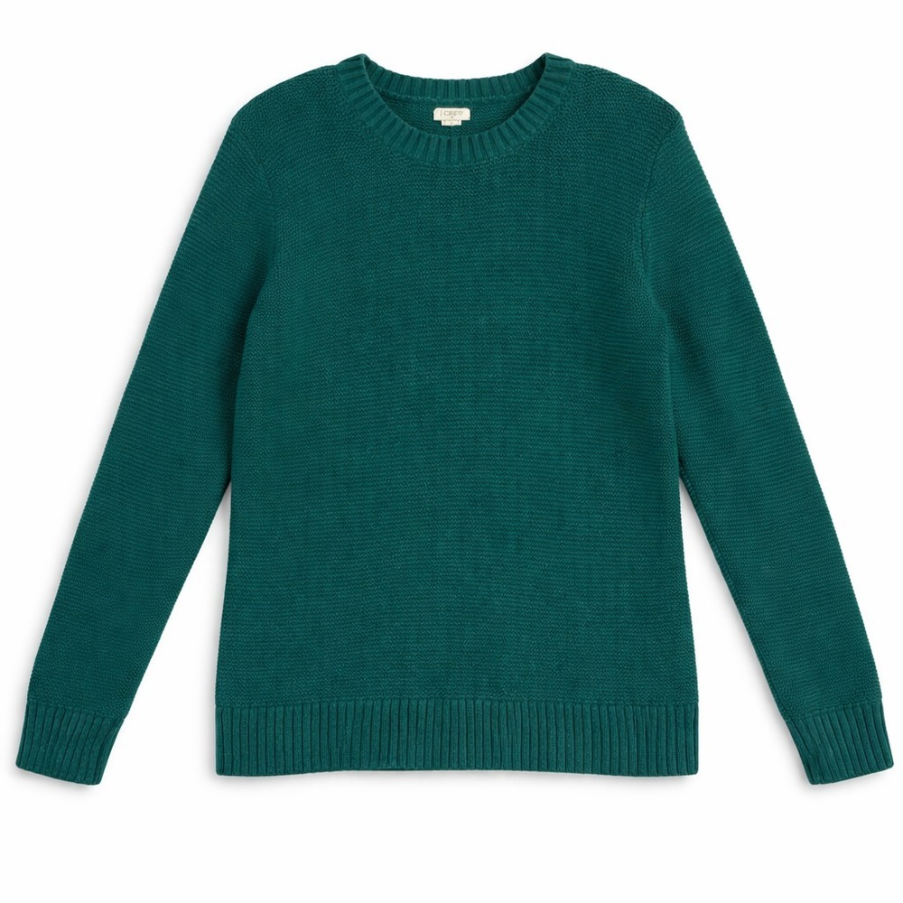 2/$30 J.Crew Factory Knit Sweater Sz M Green Cotton Wool Blend St. Patrick's